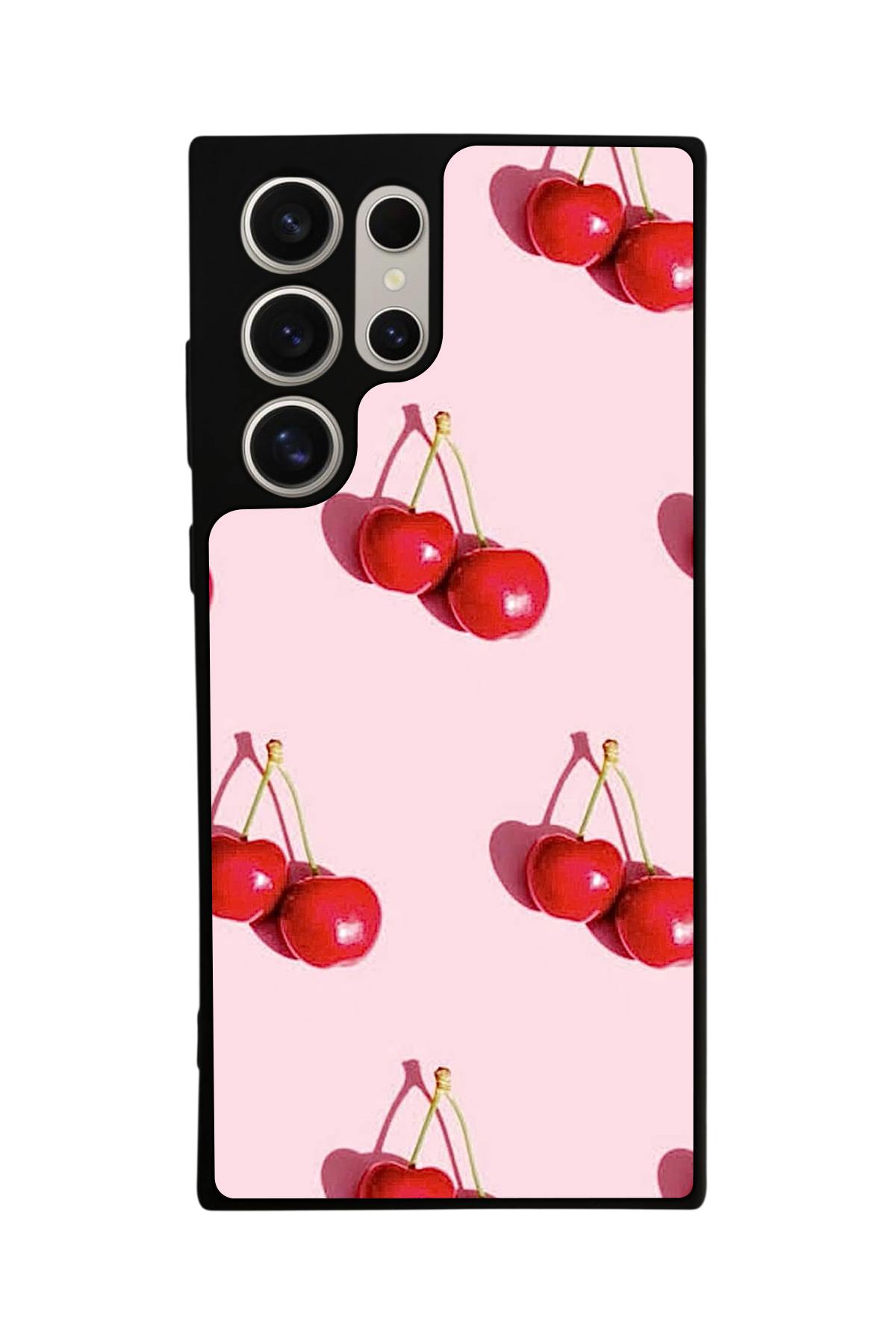 Samsung Galaxy S24 Ultra Uyumlu Kiraz Tasarımlı Glossy Premium Kılıf