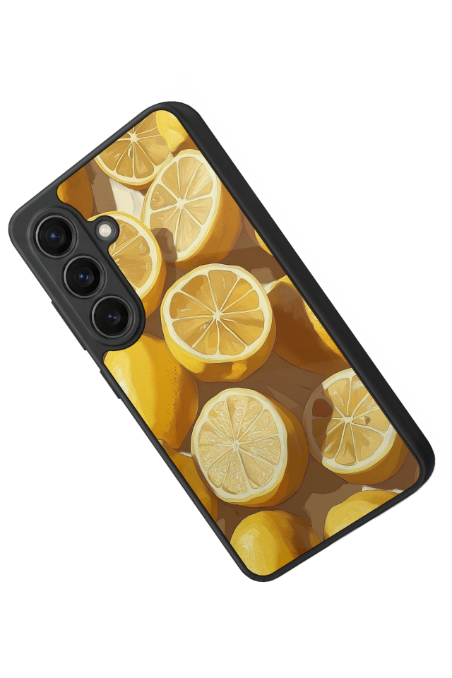 Samsung Galaxy S26 Uyumlu Limon Tasarımlı Glossy Premium Kılıf