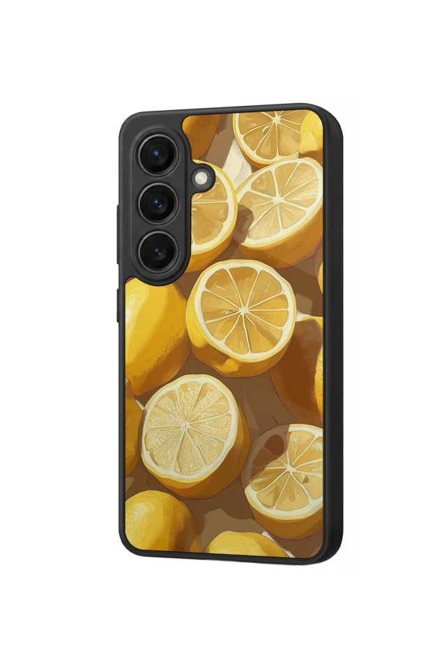 Samsung Galaxy S26 Uyumlu Limon Tasarımlı Glossy Premium Kılıf