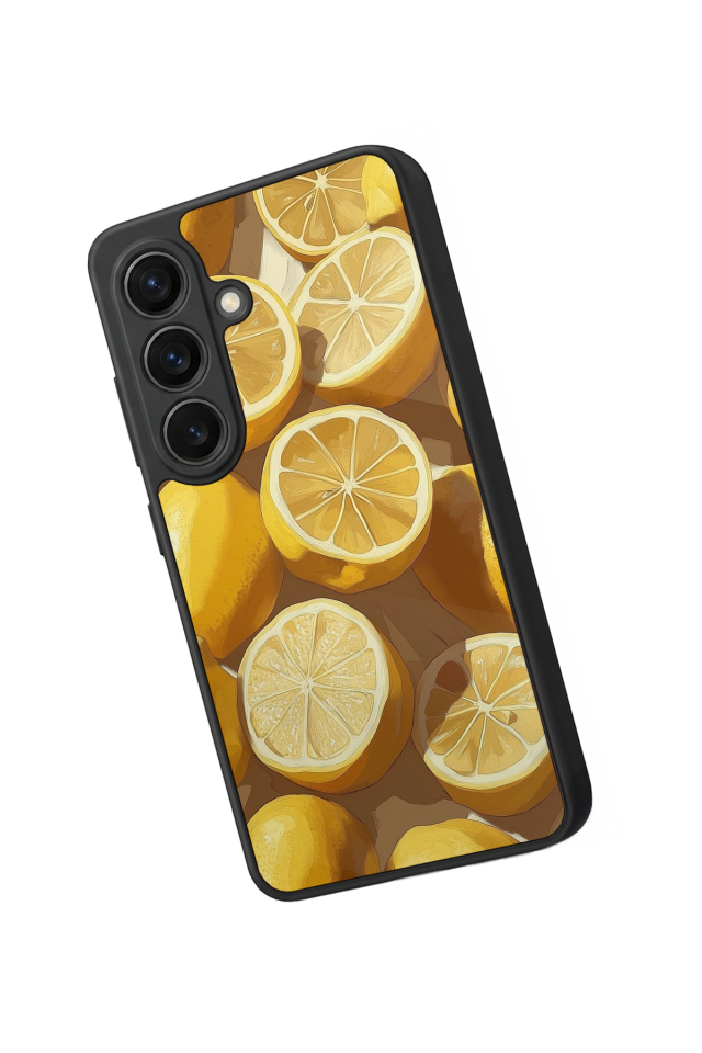 Samsung Galaxy S26 Uyumlu Limon Tasarımlı Glossy Premium Kılıf