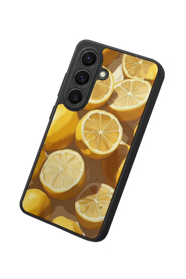 Samsung Galaxy S26 Uyumlu Limon Tasarımlı Glossy Premium Kılıf