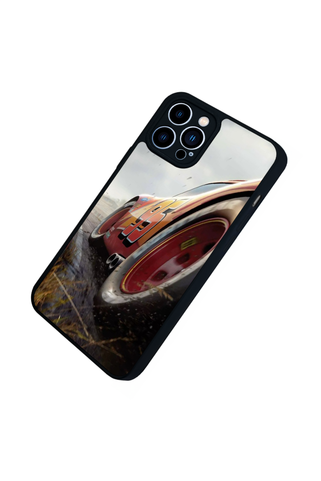 iPhone 13 Pro Max Uyumlu Şimsek McQueen Tasarımlı Glossy Premium Kılıf