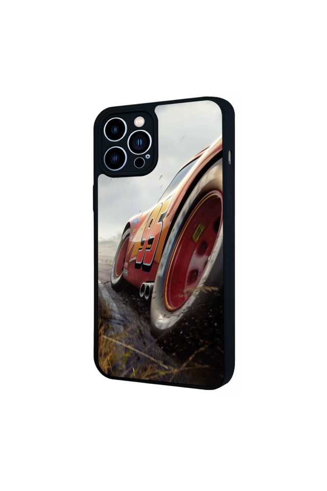 iPhone 13 Pro Max Uyumlu Şimsek McQueen Tasarımlı Glossy Premium Kılıf