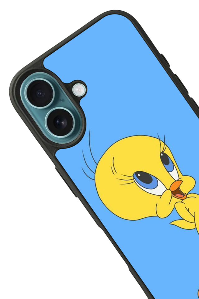 iPhone 16 Uyumlu Tweety Tasarımlı Glossy Premium Kılıf