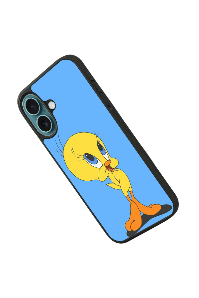 iPhone 16 Uyumlu Tweety Tasarımlı Glossy Premium Kılıf