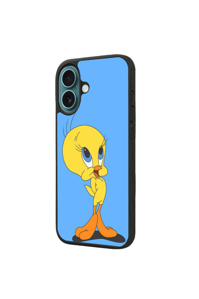 iPhone 16 Uyumlu Tweety Tasarımlı Glossy Premium Kılıf