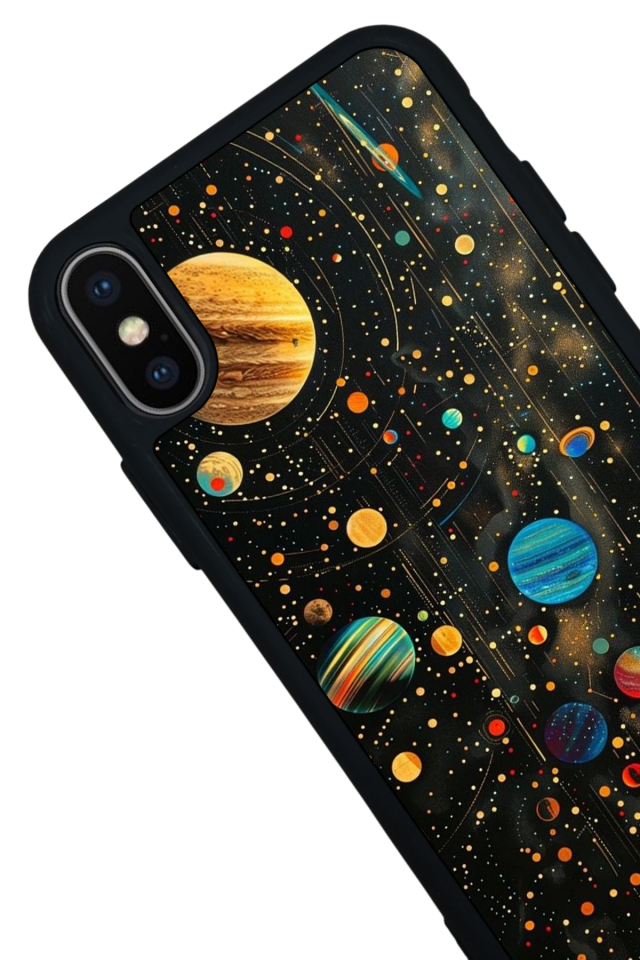 iPhone XS Max Uyumlu Uzay Tasarımlı Glossy Premium Kılıf