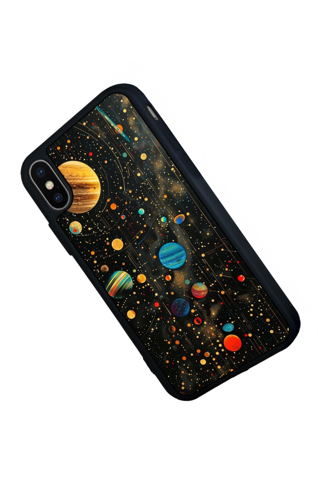 iPhone XS Max Uyumlu Uzay Tasarımlı Glossy Premium Kılıf