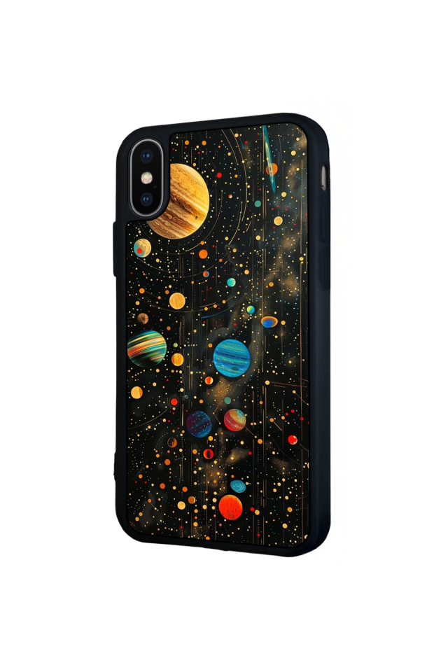 iPhone XS Max Uyumlu Uzay Tasarımlı Glossy Premium Kılıf