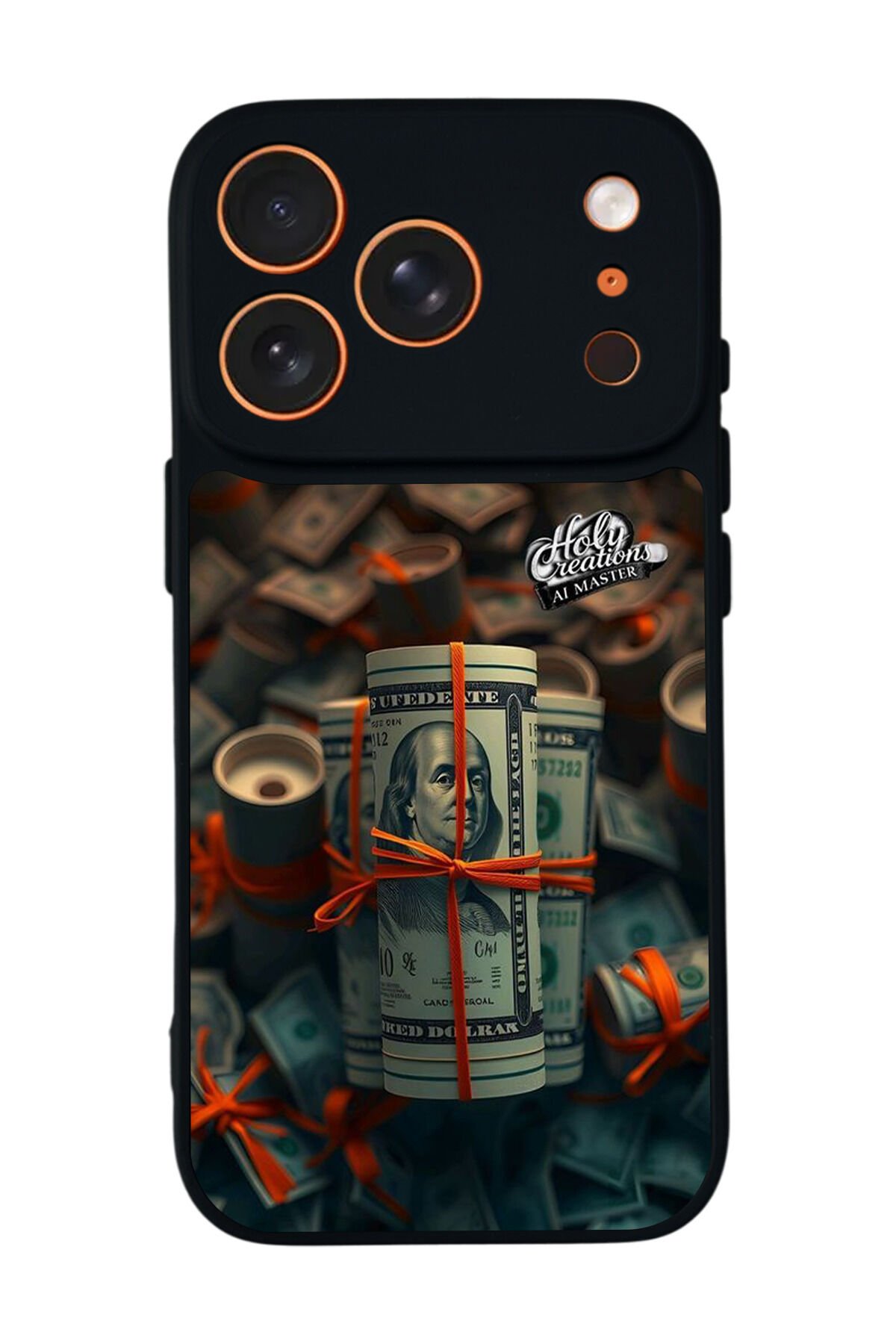 iPhone 17 Pro Uyumlu Para Tasarımlı Glossy Premium Kılıf