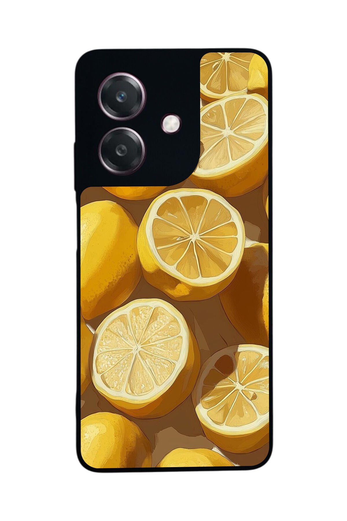 Oppo A3 5G Uyumlu Limon Tasarımlı Glossy Premium Kılıf