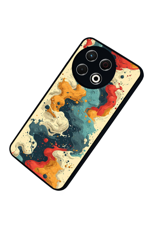 Tecno Spark 30 Pro Uyumlu Abstract Tasarımlı Glossy Premium Kılıf