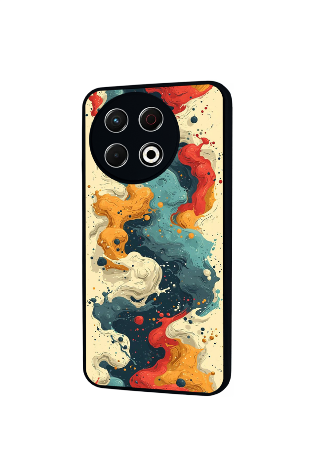 Tecno Spark 30 Pro Uyumlu Abstract Tasarımlı Glossy Premium Kılıf