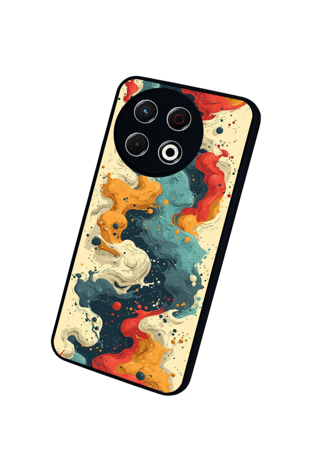 Tecno Spark 30 Pro Uyumlu Abstract Tasarımlı Glossy Premium Kılıf