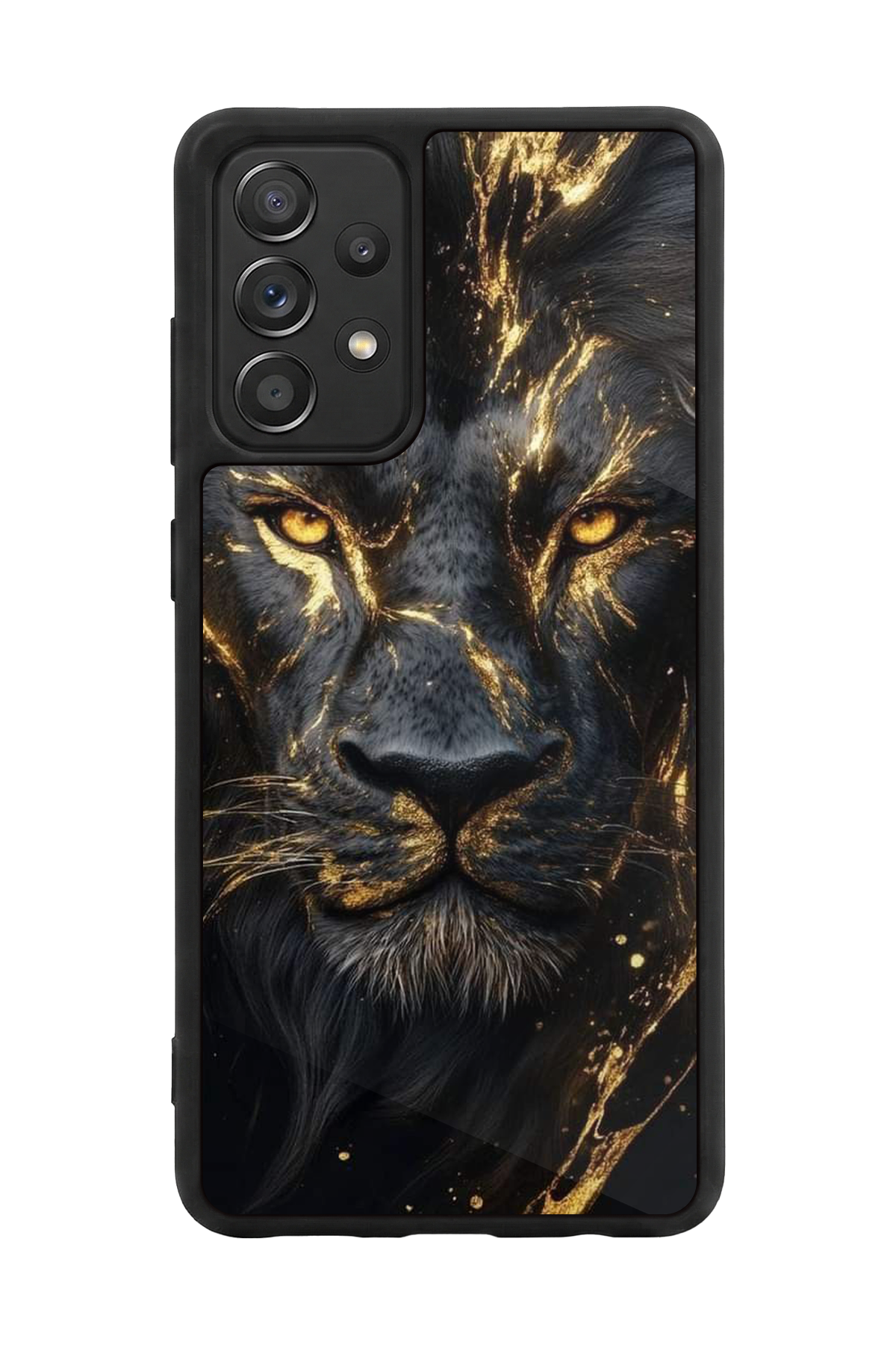 Samsung Galaxy A72 Uyumlu Aslan Tasarımlı Glossy Premium Kılıf
