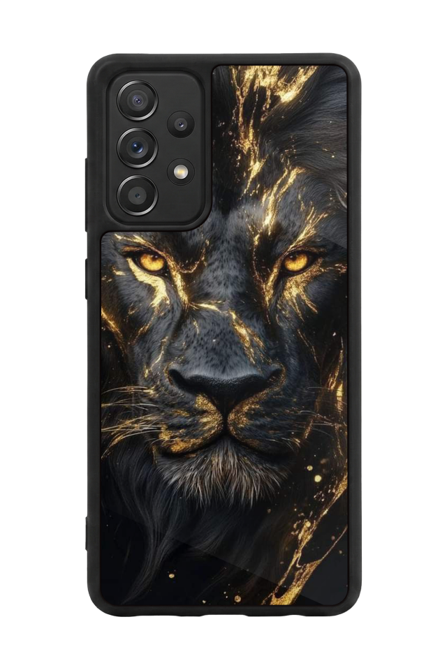 Samsung Galaxy A72 Uyumlu Aslan Tasarımlı Glossy Premium Kılıf