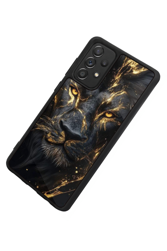 Samsung Galaxy A72 Uyumlu Aslan Tasarımlı Glossy Premium Kılıf