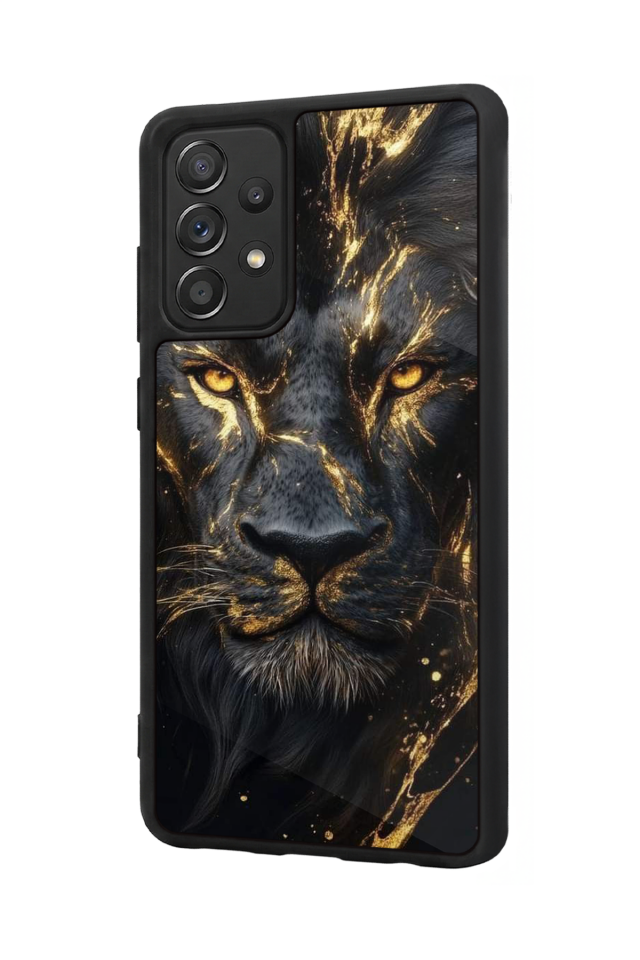 Samsung Galaxy A72 Uyumlu Aslan Tasarımlı Glossy Premium Kılıf