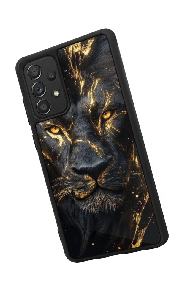 Samsung Galaxy A72 Uyumlu Aslan Tasarımlı Glossy Premium Kılıf