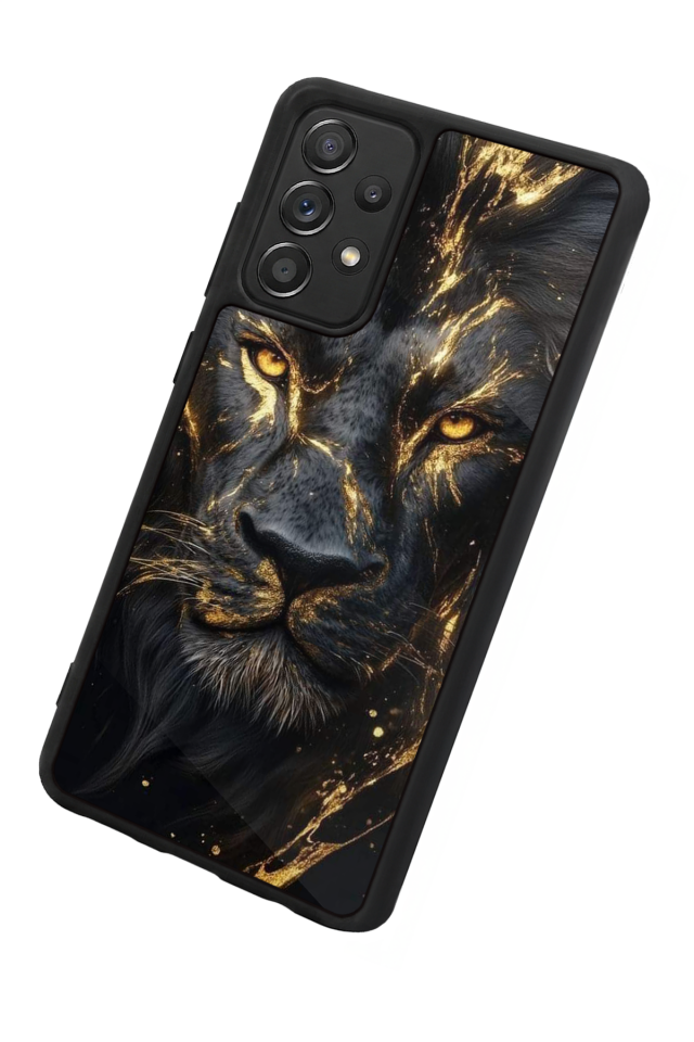 Samsung Galaxy A72 Uyumlu Aslan Tasarımlı Glossy Premium Kılıf