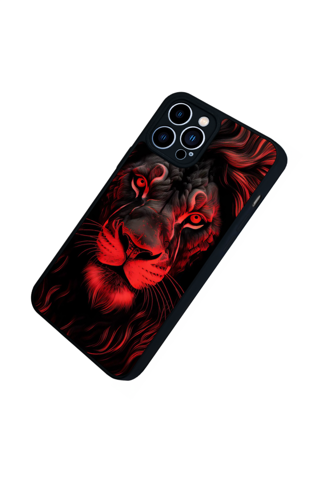iPhone 12 Pro Max Uyumlu Aslan Tasarımlı Glossy Premium Kılıf