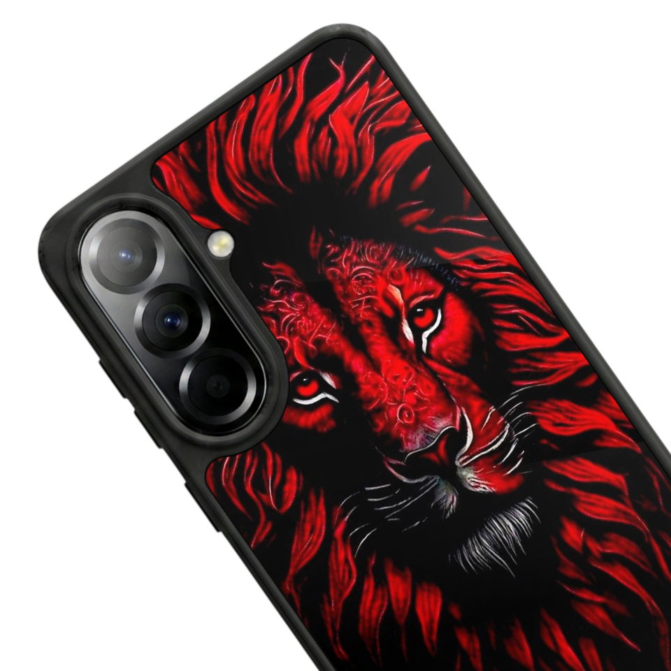 Samsung Galaxy A57 Uyumlu Aslan Tasarımlı Glossy Premium Kılıf