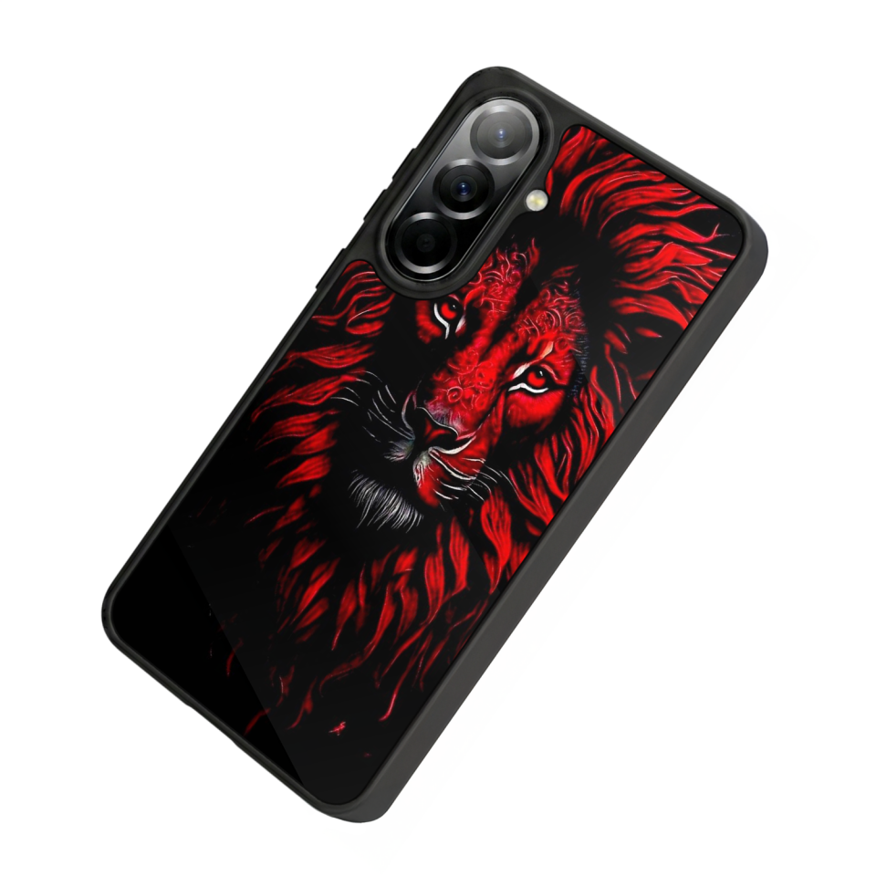 Samsung Galaxy A57 Uyumlu Aslan Tasarımlı Glossy Premium Kılıf