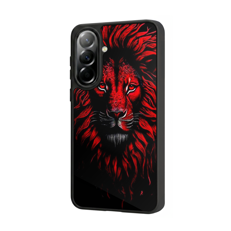 Samsung Galaxy A57 Uyumlu Aslan Tasarımlı Glossy Premium Kılıf