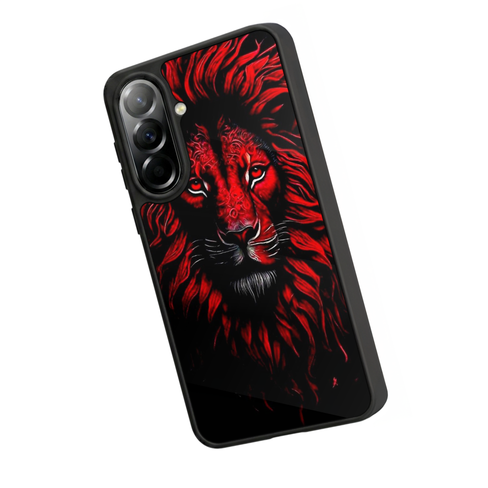 Samsung Galaxy A57 Uyumlu Aslan Tasarımlı Glossy Premium Kılıf