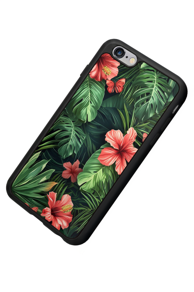 iPhone 6s Plus Uyumlu Botanik Tasarımlı Glossy Premium Kılıf