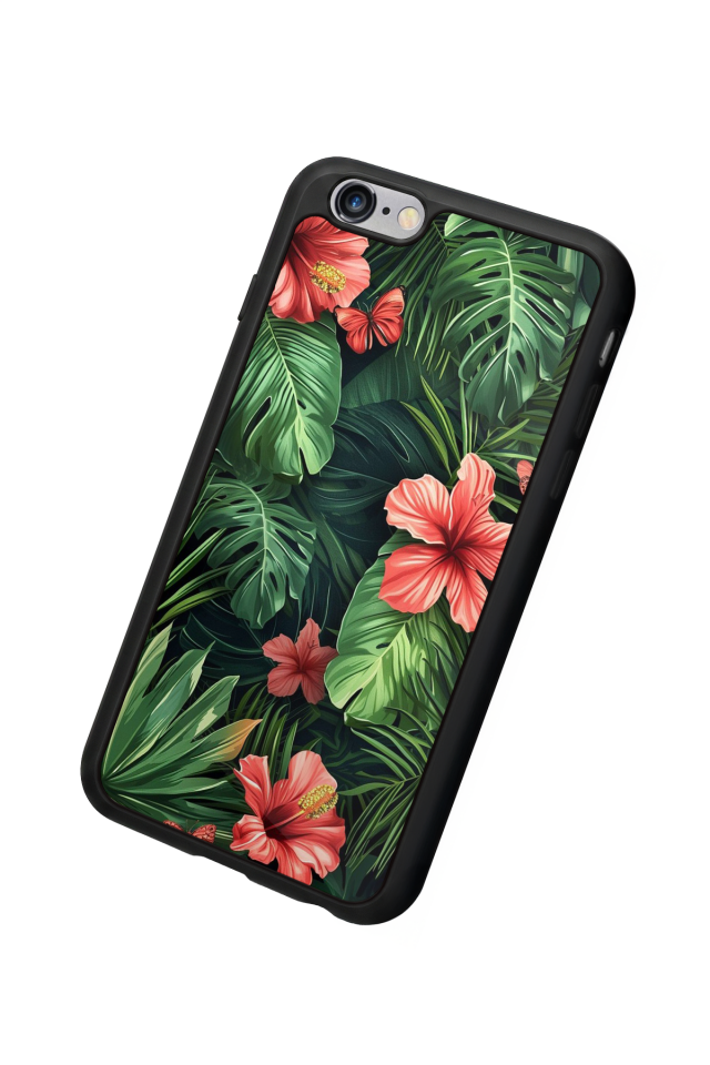 iPhone 6s Plus Uyumlu Botanik Tasarımlı Glossy Premium Kılıf