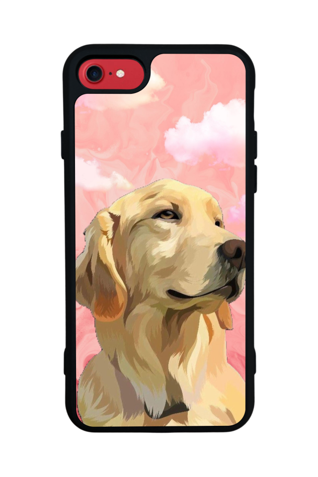 iPhone SE Uyumlu Golden Kopek Tasarımlı Glossy Premium Kılıf