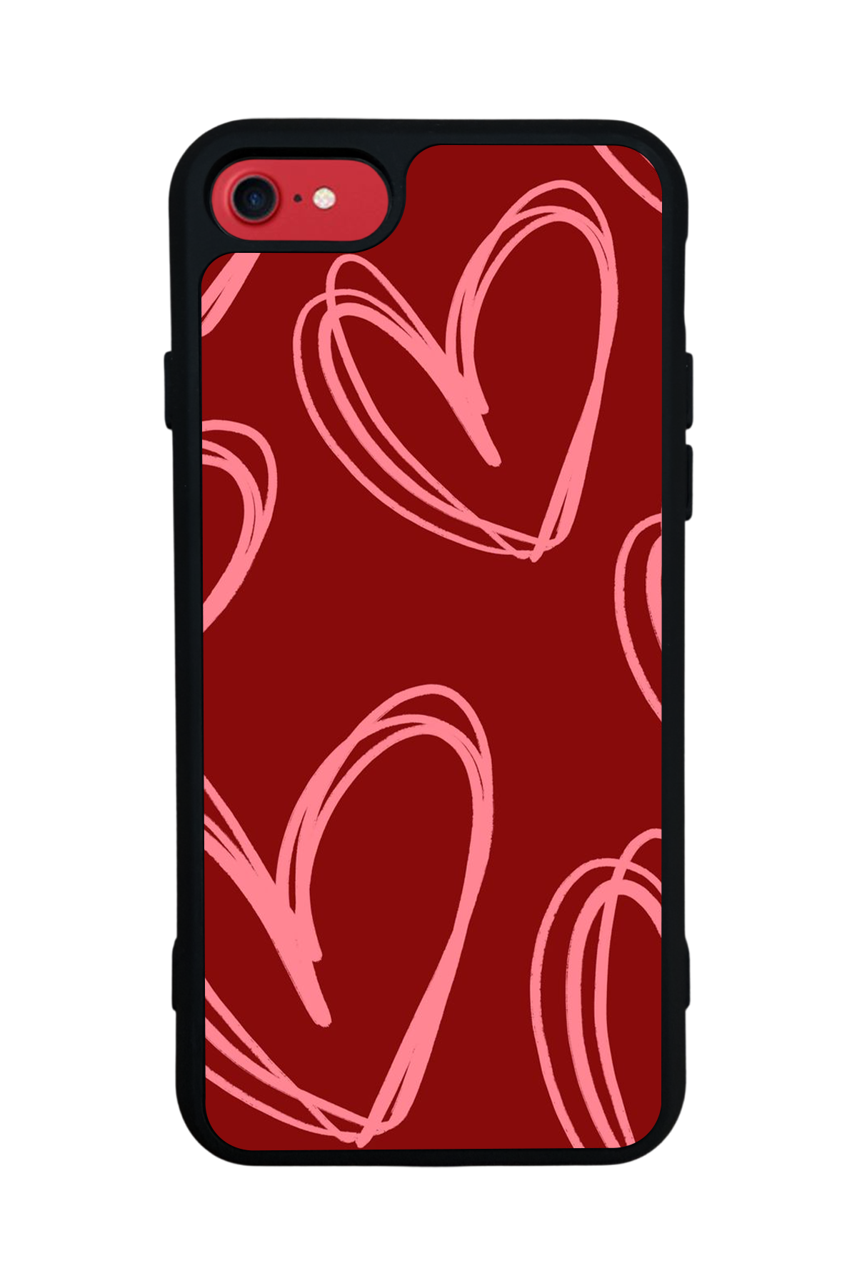 iPhone 7 Uyumlu Kalp Love Tasarımlı Glossy Premium Kılıf