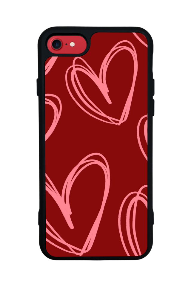 iPhone 7 Uyumlu Kalp Love Tasarımlı Glossy Premium Kılıf