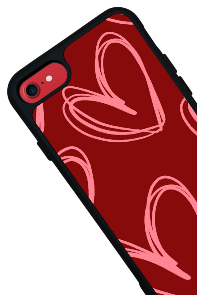iPhone 7 Uyumlu Kalp Love Tasarımlı Glossy Premium Kılıf
