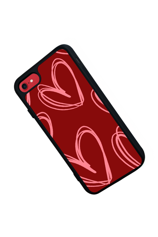 iPhone 7 Uyumlu Kalp Love Tasarımlı Glossy Premium Kılıf
