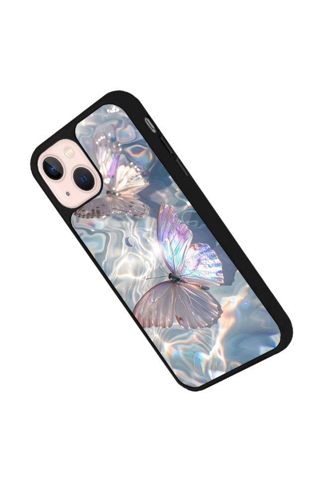 iPhone 15 Plus Uyumlu Kelebek Tasarımlı Glossy Premium Kılıf