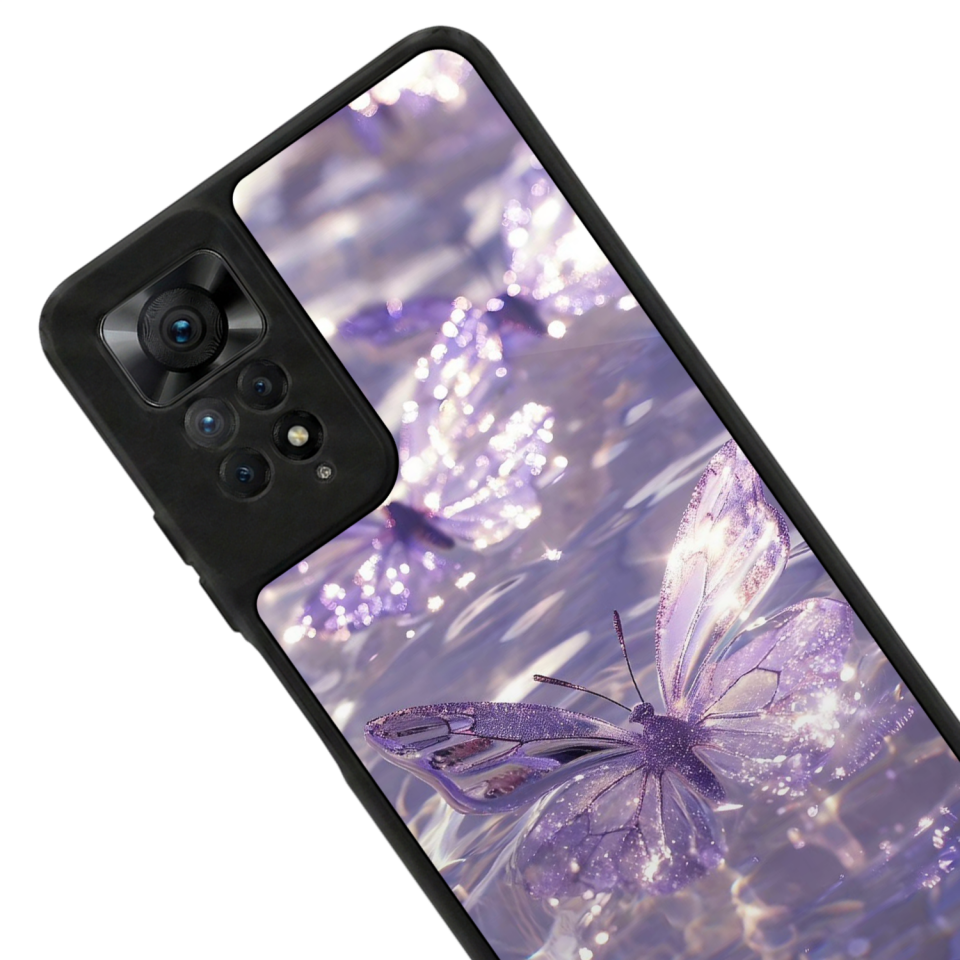 Xiaomi Redmi Note 11 Pro Uyumlu Kelebek Tasarımlı Glossy Premium Kılıf