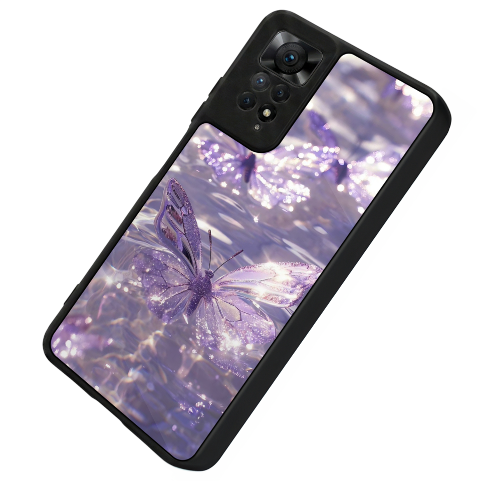 Xiaomi Redmi Note 11 Pro Uyumlu Kelebek Tasarımlı Glossy Premium Kılıf