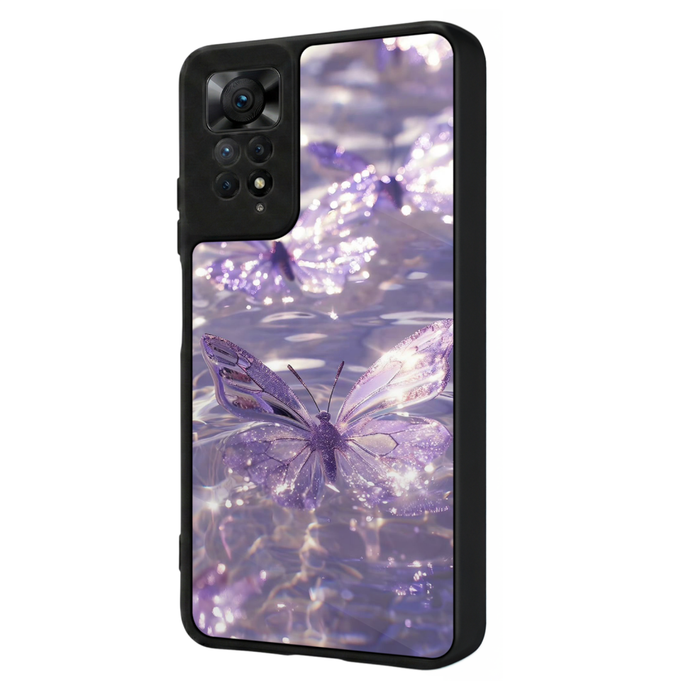 Xiaomi Redmi Note 11 Pro Uyumlu Kelebek Tasarımlı Glossy Premium Kılıf