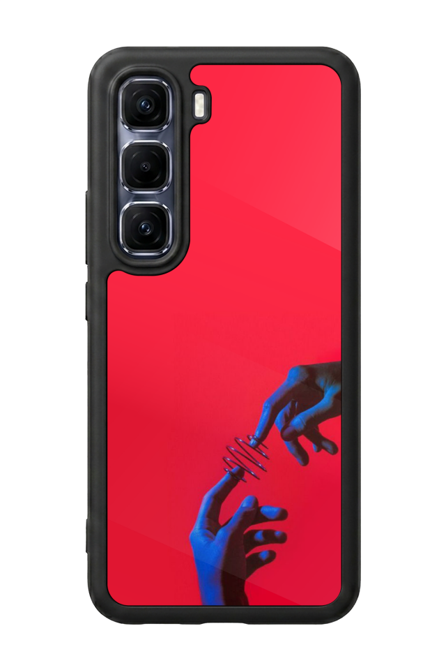Infinix Hot 60 Pro Plus Uyumlu Kirmizi Tasarımlı Glossy Premium Kılıf