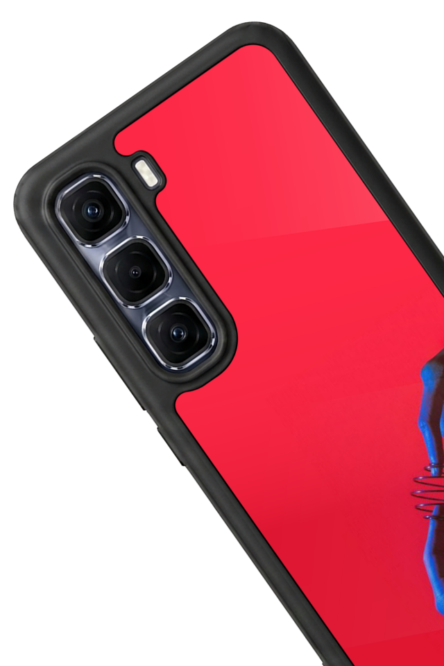 Infinix Hot 60 Pro Plus Uyumlu Kirmizi Tasarımlı Glossy Premium Kılıf