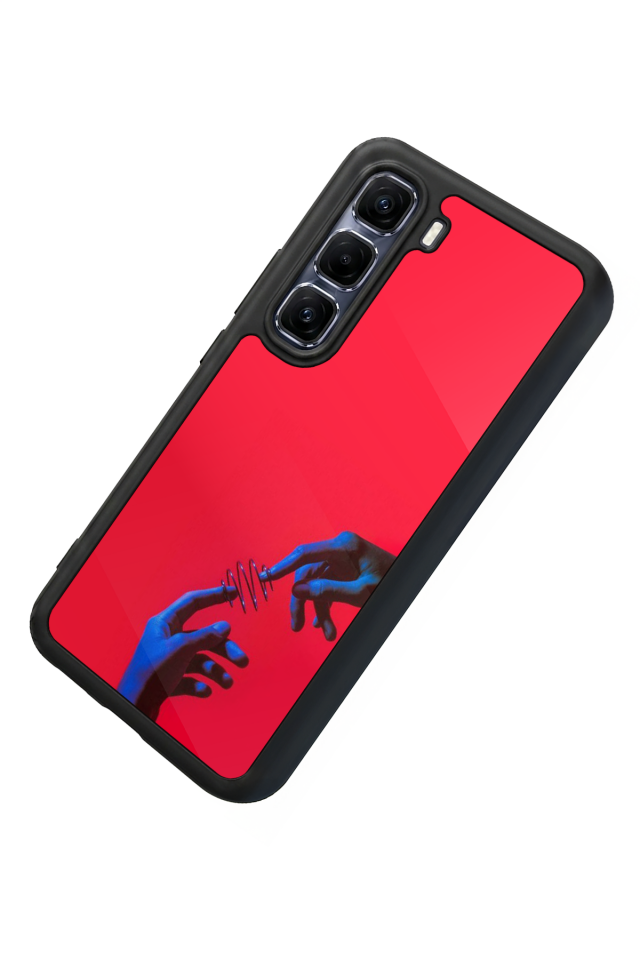 Infinix Hot 60 Pro Plus Uyumlu Kirmizi Tasarımlı Glossy Premium Kılıf