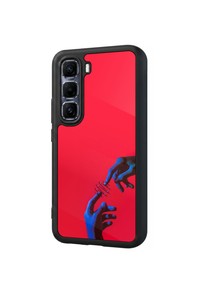 Infinix Hot 60 Pro Plus Uyumlu Kirmizi Tasarımlı Glossy Premium Kılıf