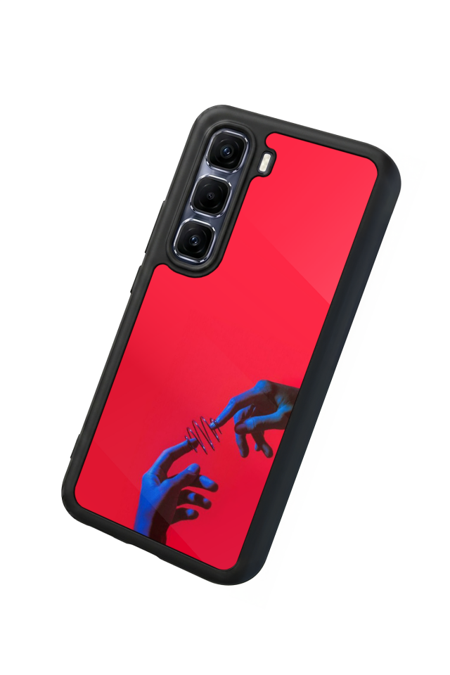 Infinix Hot 60 Pro Plus Uyumlu Kirmizi Tasarımlı Glossy Premium Kılıf