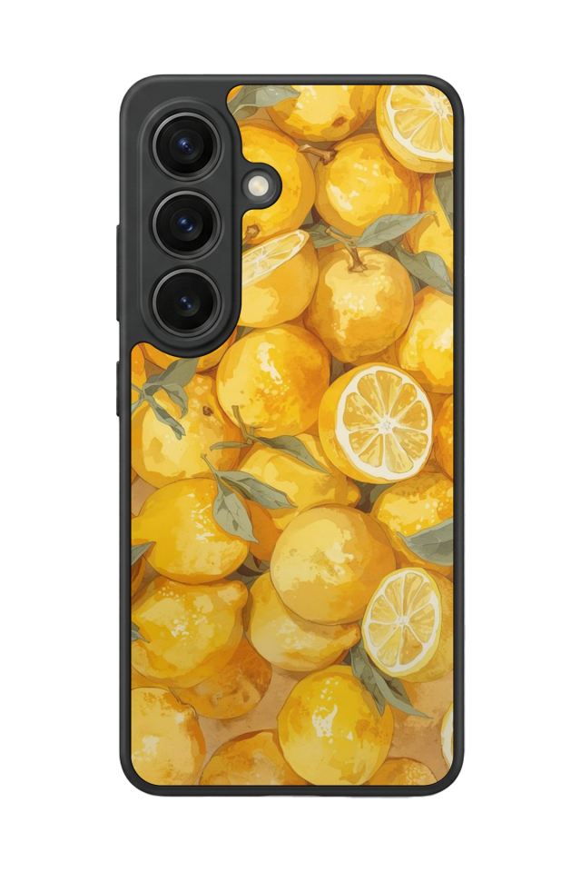 Samsung Galaxy S26 Uyumlu Limon Tasarımlı Glossy Premium Kılıf