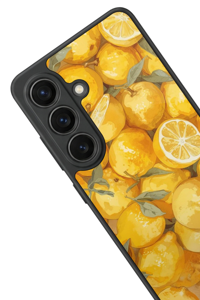 Samsung Galaxy S26 Uyumlu Limon Tasarımlı Glossy Premium Kılıf