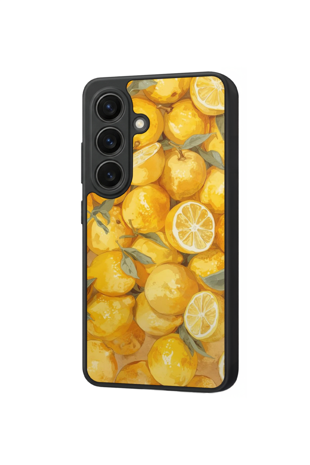 Samsung Galaxy S26 Uyumlu Limon Tasarımlı Glossy Premium Kılıf