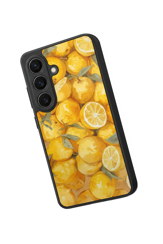 Samsung Galaxy S26 Uyumlu Limon Tasarımlı Glossy Premium Kılıf