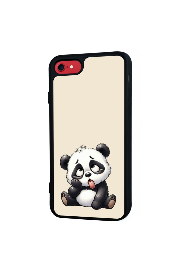 iPhone 8 Uyumlu Panda Tasarımlı Glossy Premium Kılıf